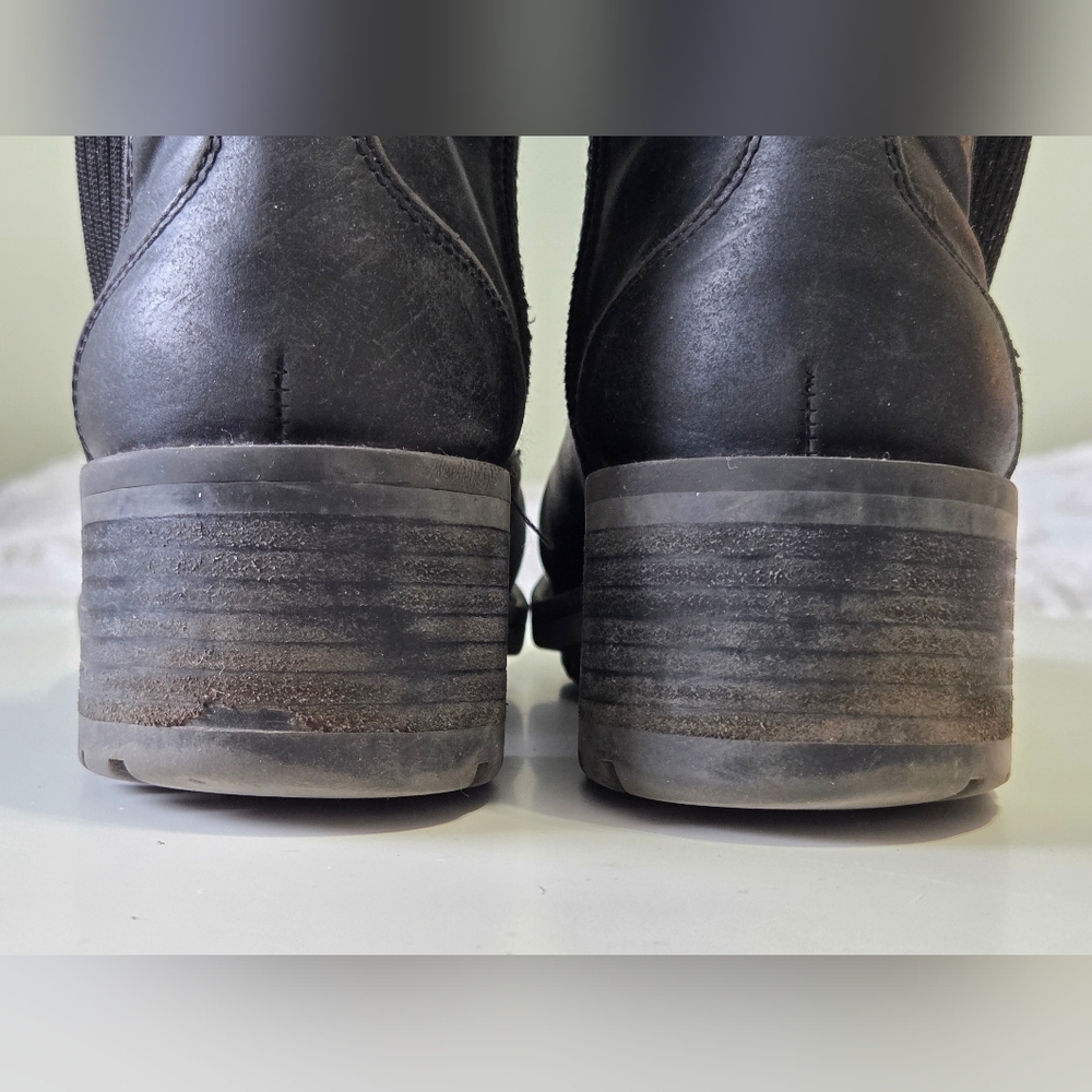 Black Chelsea Boot -Siren-Softmoc US 7/37 Inside Zip Elastic Utility Streetwear - Picture 9 of 13